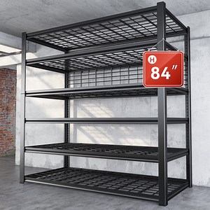 84" H Garage Shelving 6-Tier Storage Shelves Heavy Duty Loads 3500LBS Adjustable Metal Shelving