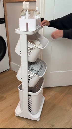 Ultimate Rolling Laundry Basket and Organizer #laundry #lifehacks #homehacks