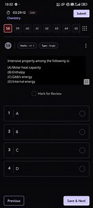 Among the following, which one is an intensive property?(A) M... | Filo