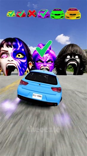 Cars vs Pocoyo & Rumi & Zoey & Rumi & 67 - BeamNG.Drive