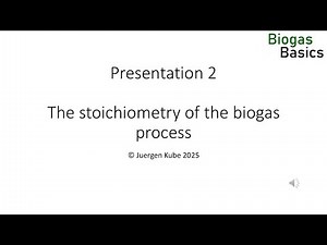 02 the stoichiometry of the biogas process