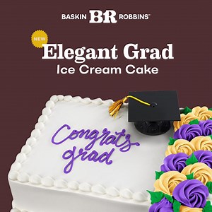 1.7K views · 137 reactions | Make your alma mater proud with an Elegant Grad Ice Cream Cake. | Baskin-Robbins | Facebook