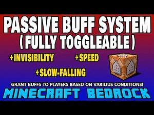 Fully Toggleable Passive Buff System for Realms and Servers! Item Buffs and more! (Bedrock Edition)