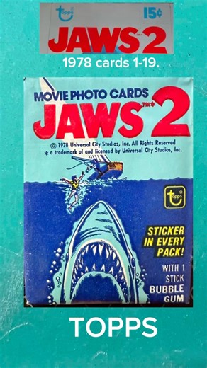 1978 Jaws shark movie topps trading cards #topps #1978 #Nostalgia #retro #‪@TheEBayChopper‬