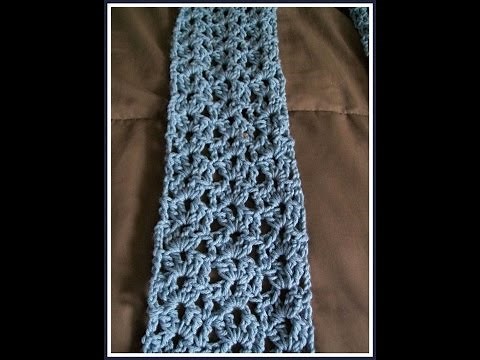 Easy Crochet Lacy Shell Scarf Pattern