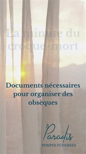 La minute du croque-mort... Les documents essentielsCes documents sont ceux dont nous avons besoin pour faire la déclaration de décès et obtenir toutes les autorisations auprès des Mairies afin… | Framboise CHARAVAY 🟢