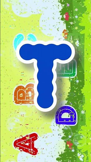 Learn Alphabet with Rainbow Water Slide 🌈💦 #Shorts