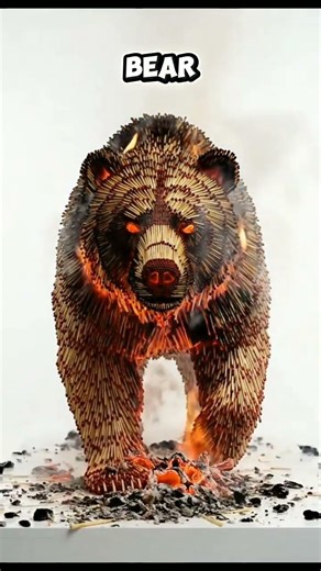 Wild Animals Matchstick Build 🔥 Burn Transformation | Satisfying Craft #satisfying #diy #matchstick