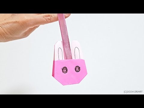 Easy Origami Rabbit｜How to Make Rbbit Face step b step｜Origami Rabbit Bag Easy to make Audio comm...