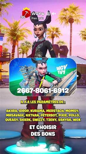 Trouve dans Cette Map les Paramètres des Joueurs Pros ! #fortnite #wgy