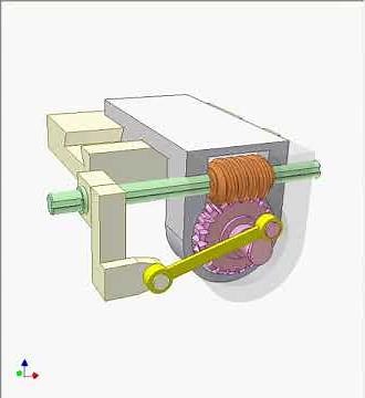 Worm drive and linkage mechanism 1