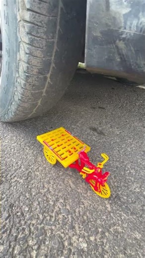small toy car got run over by the big car#car #rccars #toys