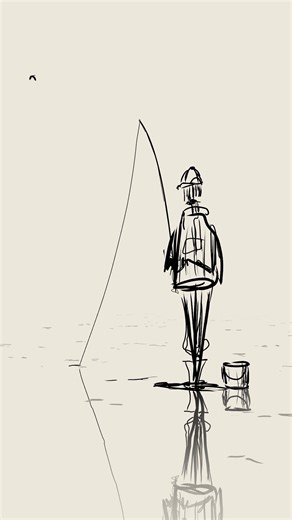 15K views · 747 reactions | Line Fisher - Daily Quillustration drawn and animated in VR using Quill. | Goro Fujita Art | Facebook