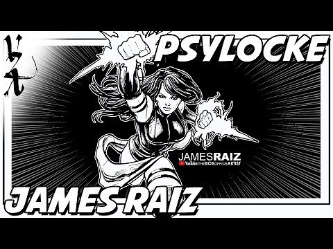 James "The Box Office Artist" Raiz drawing Psylocke