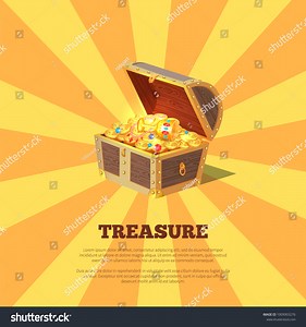 Treasure Poster Open Chest Headline Sample Stock Vector (Royalty Free) 1009903276 | Shutterstock