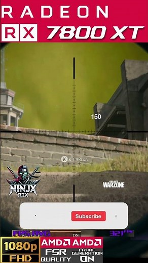 Call of Duty : Warzone | RX 7800 XT 16GB (FullHD Max settings FG ON / FSR Quality) #shorts