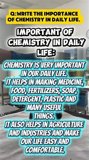 “Importance of Chemistry in Daily Life | Class 9 Chemistry” #education #subscribe