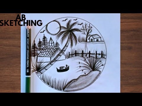 How to drawing mesmerizing landscape#circle #art #drawing #circledrawing #circledrawing #easydrawing