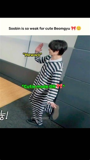 Soobin can’t help it 😭💗 #txt #soogyu #soobin #beomgyu #shorts #viral #trending