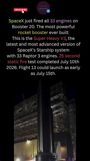 RAPTOR 3 INFERNO! Super Heavy V3 Static Fire Ahead of Launch #spacex #starship