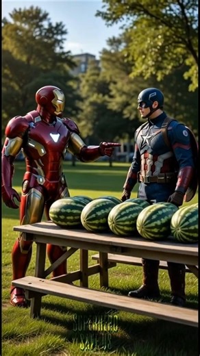 watermelon prank with captain america funny moment #funnyshorts #comedyvideo