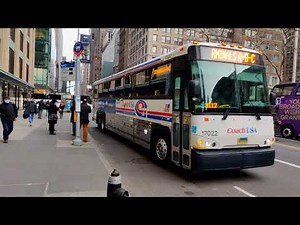 Coach USA: 2017 MCI D4500CT 17022 on the Newark Airport Express at West 42nd Street & 5th Avenue
