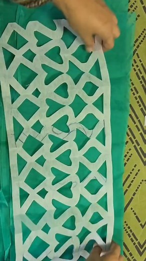 Khalida Jabin on Instagram: "Cutwork design tutorial for daman by Needle Crafted Dreams #cutworkdesign #cutworkfordaman"