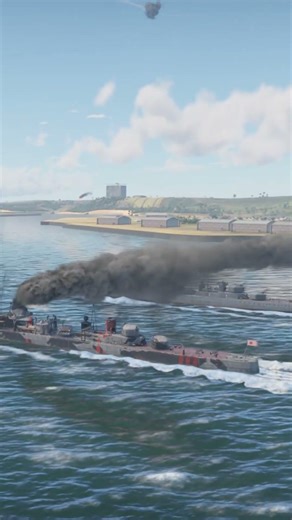 IJN Destroyer Naval Combat Massive Turret Fire Simulation ⚓