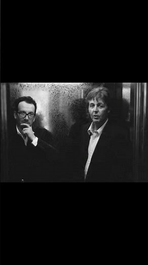 Paul McCartney and Elvis Costello #paul #thebeatles #elviscostello