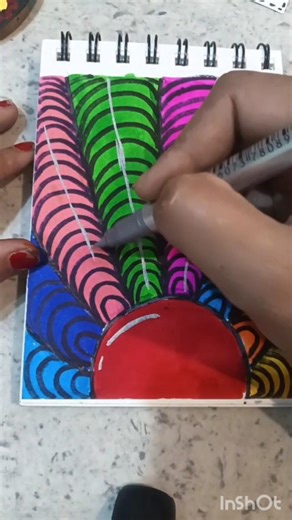 “Mesmerizing Color Pattern Art 🌈 | Simple Satisfying Drawing” #art #diy #artshorts #drawing #shorts
