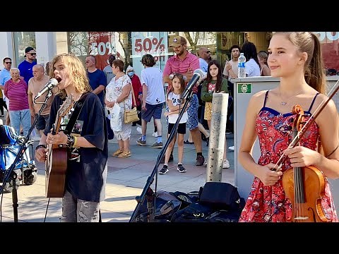 PEOPLE WERE AMAZED | Imagine - John Lennon | Violin Cover - Karolina Protsenko & Oscar Stembridge
