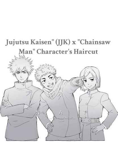 Jujutsu Kaisen" (JJK) x "Chainsaw Man" Character's Haircut inspired trend @akamu_dazo #shorts #jjk