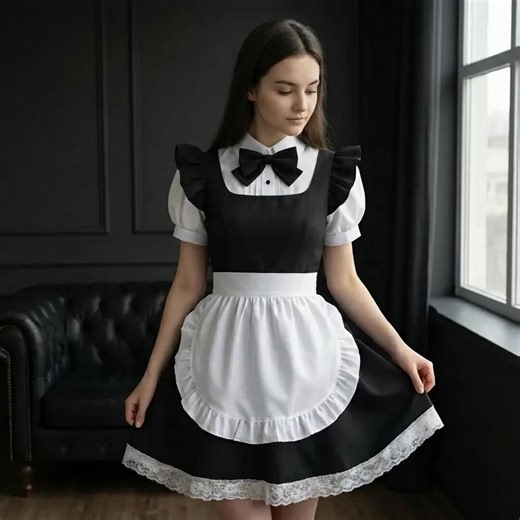 Gothic Maid Dress Victorian Cosplay Outfit – Maidcore Lace Apron Halloween Anime Costume - Etsy