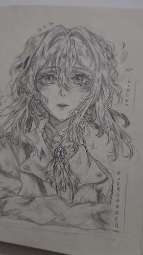 Violet Evergarden Drawing Process