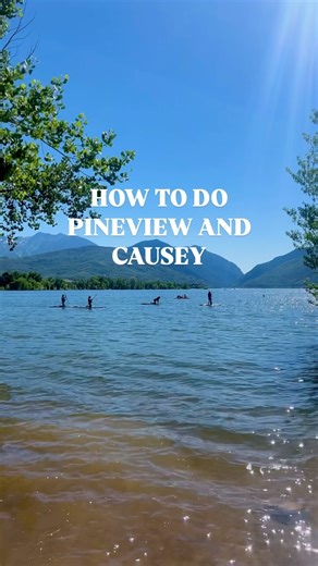 Everything you need to know for your visit to PINEVIEW and CAUSEY in @visitogdenvalley 🌊⛰️🛶 🌊 Go on the weekdays! Seriously the crowds are minimal compared to the Friday-Sunday crowds! 🌊 Park in ONLY designated parking spots. Do not park on streets that say NO PARKING. Do not park in front of people’s actual homes. You WILL get a ticket! Don’t try to squeeze your car into a spot that doesn’t exist 🤷🏻‍♀️ 🌊 It’s FREE to park at Windsurfer, Spring Creek, and the lot near Betty’s Bay at Pinev