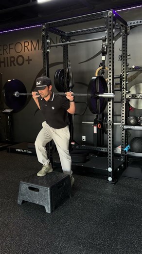 Explosive Barbell Step Up - Drive Leg Stationary
