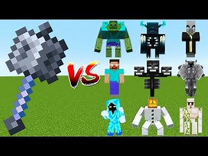 MACE VS All Minecraft Bosses || MACE VS Warden,Herobrine,Entity 303,Wither Storm,...................