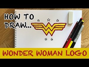 How To Draw Wonder Woman's Logo | Easy Superhero Drawing Ideas for Kids and Beginners