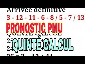 PRONOSTIC PMU QUINTÉ CALCUL VENDREDI 12 FÉVRIER 2021