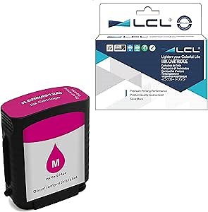 LCL Compatible Ink Cartridge Replacement for HP 82 C4911A C4912A C4913A for HP Designjet 510 500 500ps 500Plus 800 800ps 815 815mfp 820 820mfp Printer for Cyan or Magenta oe Yellow (3-Pack)