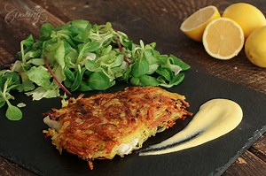Potato Crusted Sea Bass with Lemon Sauce Recipe