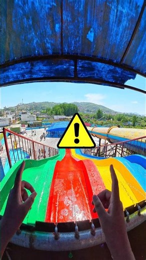 3 Dangerous Slides One Safe Decision Game Waterslide 🇺🇸😱✊✋✌️💦 #Waterslide #Shorts #POV #Viral
