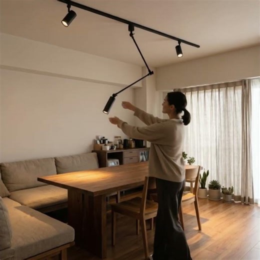 【劇的ビフォーアフター】照明1灯で部屋が垢抜ける！💡 固定スポットライトから「動く折れアーム」へ模様替え✨ #インテリア #照明