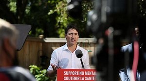 Angry protesters throw gravel at Canadian PM Justin Trudeau