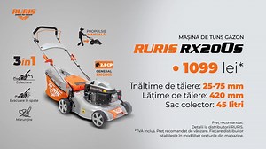 🌿Mașinile de tuns gazon RURIS RX reprezintă soluția ideală pentru lucrări complexe de peisagistică pe suprafețe medii și mari. 👉 Te așteptăm în magazinele RURIS și partenere: www.ruris.ro/contact 🔸 *TVA inclus. Preț recomandat de vânzare. Fiecare distribuitor stabilește în mod liber prețurile din magazine. Detalii la distribuitorii RURIS. | RURIS