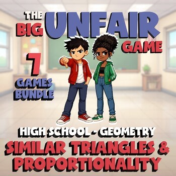 7 BIG UNFAIR Math Games - Similar Triangles & Proportionality - Geometry No Prep