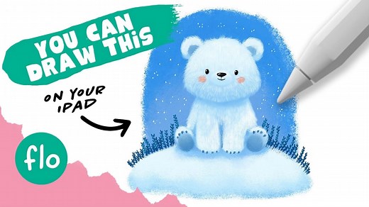 【Procreate】萌趣北极熊绘制指南 🐻❄️ | 零基础轻松上手 from Art with Flo