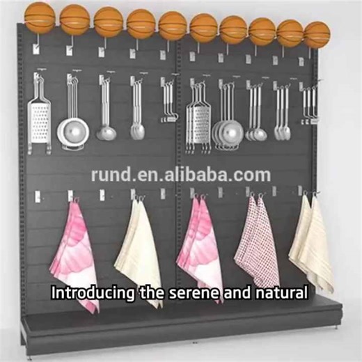 Hot Sale Lightweight Steel Wall-Mounted Display Rack Wooden Metal Stand for Grocery Store Supermarket Clothing Display Stand