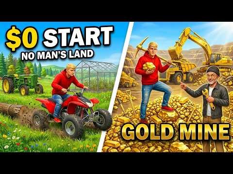 100 DAYS from $0 → MEGA GOLD FARM on No Man’s Land 🚜 with ‪@FarmingGenius‬