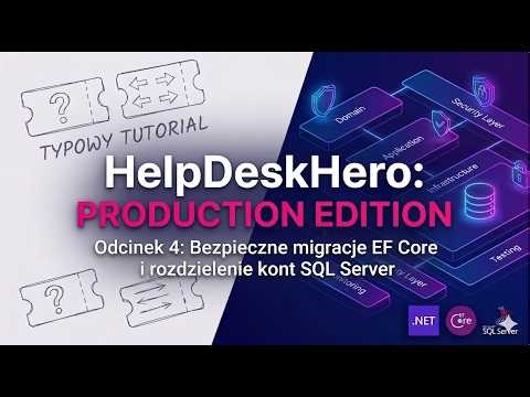 HelpDeskHero — EF Core bez db_owner: bezpieczne migracje i konta SQL Server